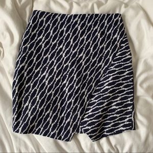 Loft Faux Wrap Jacquard mini skirt petite